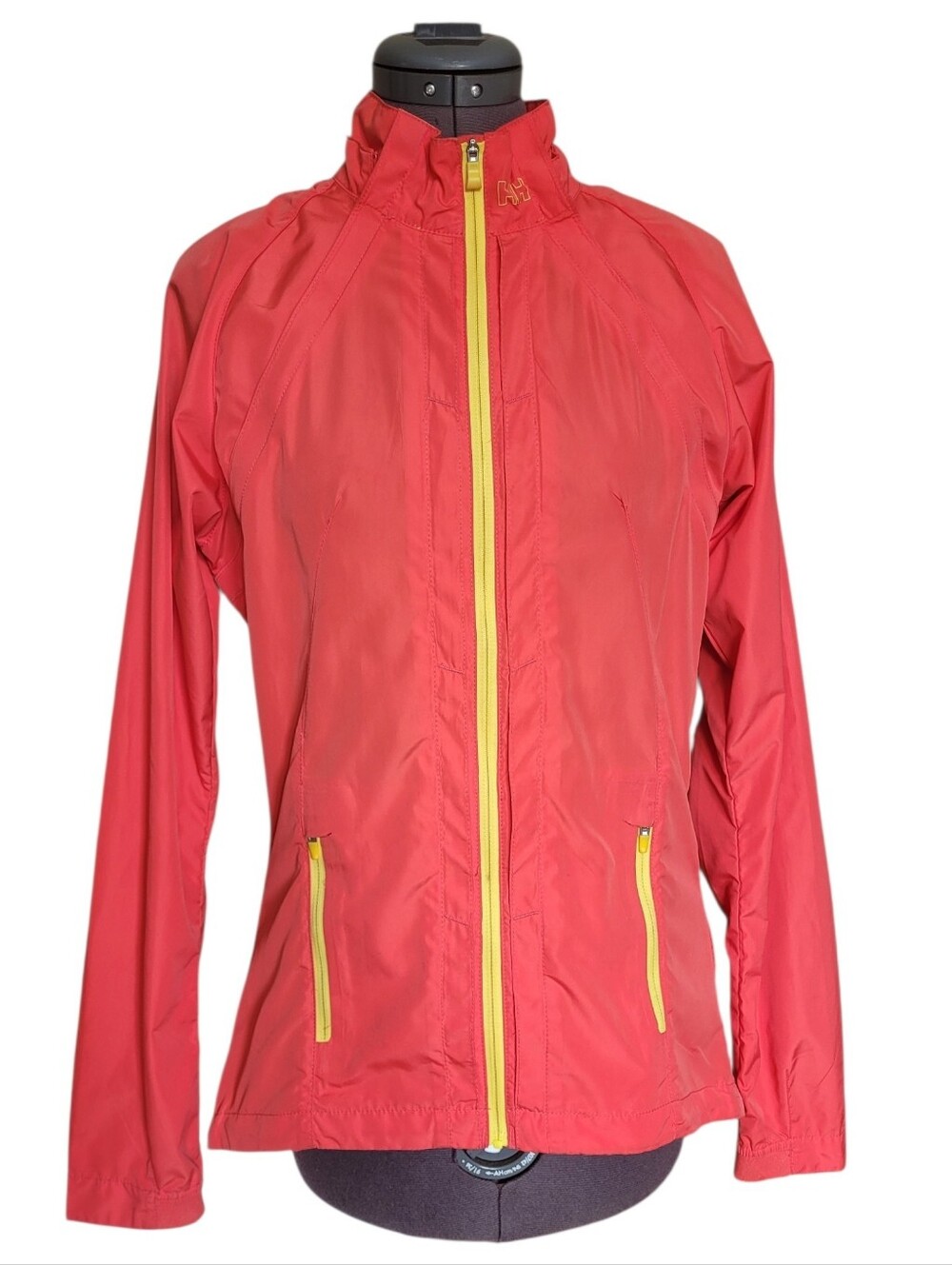 Helly Hansen 2-in-1 Convertible Running Windbreaker Jacket / Vest – Coral & Neon